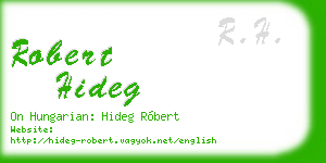 robert hideg business card