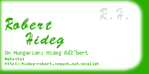 robert hideg business card